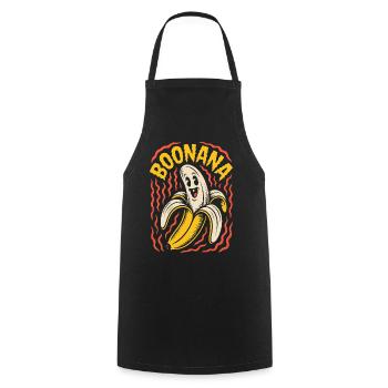 Funny Boonana Ghost Banana - Cooking Apron - black - Front - AI Model Male 185 dark (185cm)