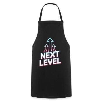 Next Level Gamer Pixel Retro Aufstieg Pfeile - Kochschürze - Schwarz - Vorne - AI Model Male 185 dark (185cm)