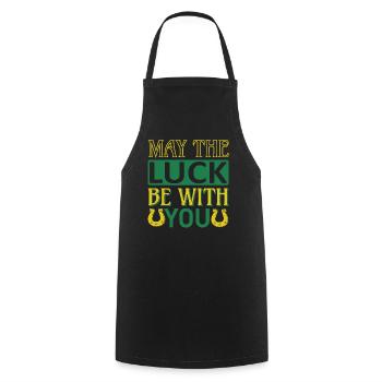 Que la chance soit avec vous - Tablier de cuisine - noir - Devant - AI Model Male 185 dark (185cm)