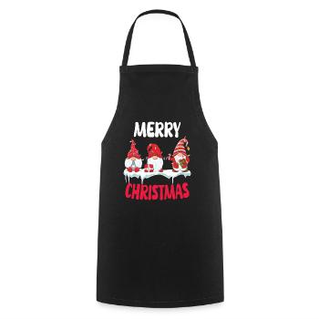 Gnomish Christmas Troupe - Cooking Apron - black - Front - AI Model Male 185 dark (185cm)