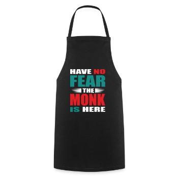 N’ayez crainte, le Mönch est là Tenue - Tablier de cuisine - noir - Devant - AI Model Male 185 dark (185cm)