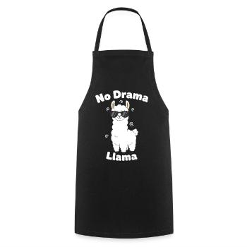 no drama llama - Cooking Apron - black - Front - AI Model Male 185 dark (185cm)