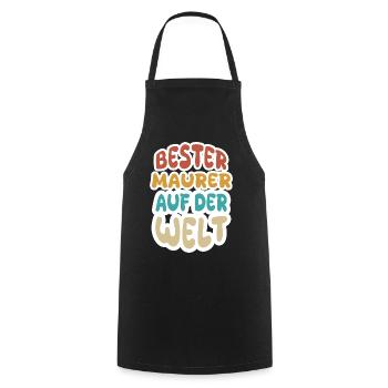 Appointment as a bricklayer - Cooking Apron - black - Front - AI Model Male 185 dark (185cm)