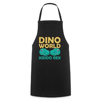 Dino World Kiddo Rex - Cooking Apron - black - Front - AI Model Male 185 dark (185cm)