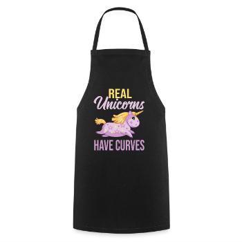 Real Unicorns have curves - Cooking Apron - black - Front - AI Model Male 185 dark (185cm)