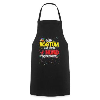 My costume has eaten my dog Carnival - Cooking Apron - black - Front - AI Model Male 185 dark (185cm)