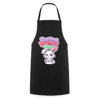 Jardin de Pâques Printemps Été Bunny Bunny - Tablier de cuisine - noir - Devant - AI Model Male 185 dark (185cm)