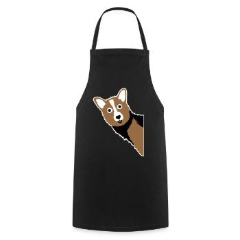 Corgi-Kuckuck – Perfekte für jeden Hundebesitzer - Kochschürze - Schwarz - Vorne - AI Model Male 185 dark (185cm)