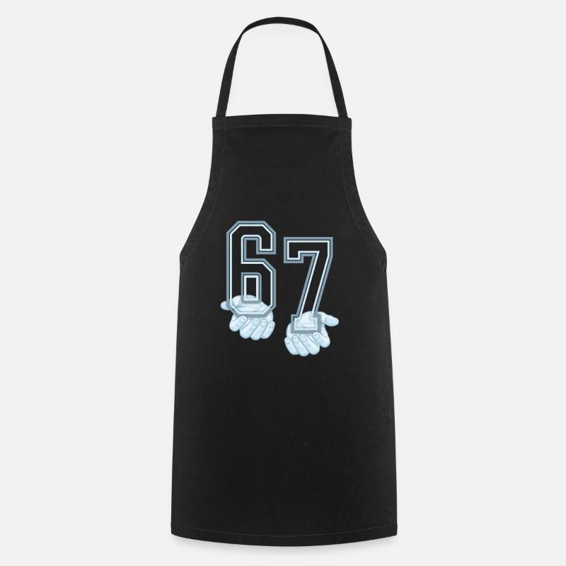 Six Seven 67 Meme - Tablier de cuisine - noir