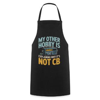Not CB, but amateur radio | Funk Humor - Cooking Apron - black - Front - AI Model Male 185 dark (185cm)