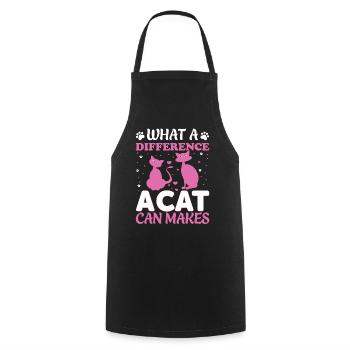 Quelle différence un chat peut faire - Tablier de cuisine - noir - Devant - AI Model Male 185 dark (185cm)