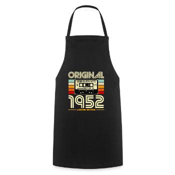 Original 1952 Cassette Retro - Tablier de cuisine - noir - Devant - AI Model Male 185 dark (185cm)