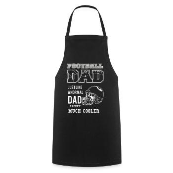 Papa footballeur comme un père normal - Tablier de cuisine - noir - Devant - AI Model Male 185 dark (185cm)