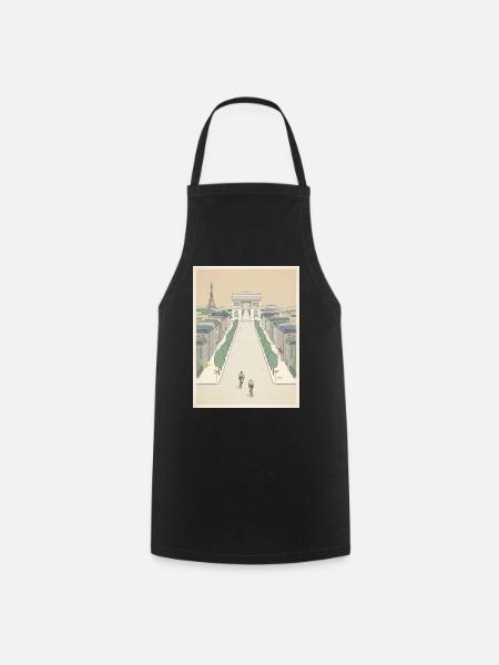 Paris Finish — Cycling Memory - Cooking Apron - black