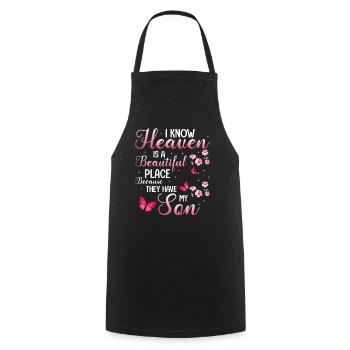 Fils Papillon du Paradis - Tablier de cuisine - noir - Devant - AI Model Male 185 dark (185cm)