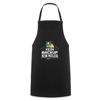 Kein Backup Kein Mitleid IT-Berater Admin - Kochschürze - Schwarz - Vorne - AI Model Male 185 dark (185cm)
