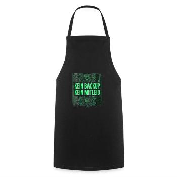 Kein Backup Kein Mitleid IT-Berater Admin - Kochschürze - Schwarz - Vorne - AI Model Male 185 dark (185cm)