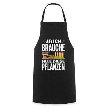 Brauche Alle Diese Pflanzen - Kochschürze - Schwarz - Vorne - AI Model Male 185 dark (185cm)