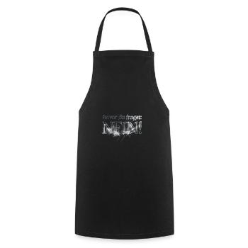 Bevor du fragst Nein IT Statement - Kochschürze - Schwarz - Vorne - AI Model Male 185 dark (185cm)