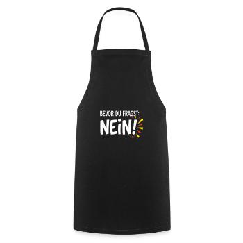 Bevor du fragst Nein lustige Büro Sprüche - Kochschürze - Schwarz - Vorne - AI Model Male 185 dark (185cm)