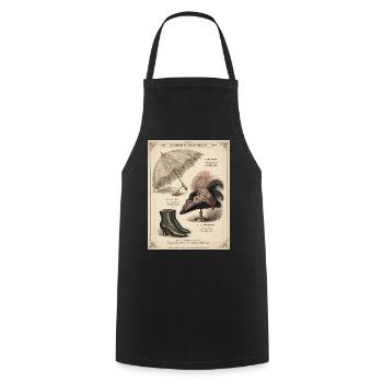 Victorian Parasol and Vintage Accessories - Cooking Apron - black - Front - AI Model Male 185 dark (185cm)
