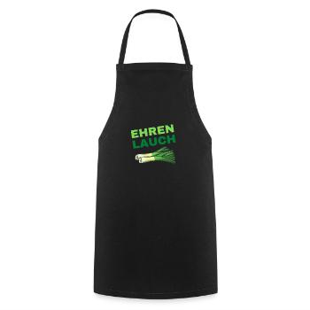 Honor leek leek biceps leek sayings funny - Cooking Apron - black - Front - AI Model Male 185 dark (185cm)