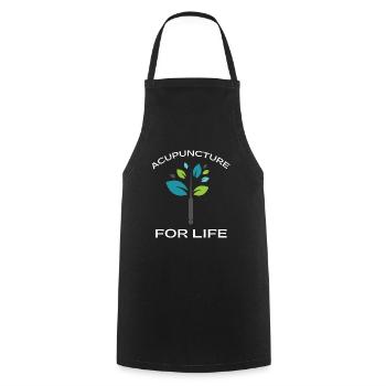 Acupuncturist Acupuncture Alternative Medicine - Cooking Apron - black - Front - AI Model Male 185 dark (185cm)