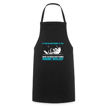 Future Marine Biologist Ocean Biology Student - Cooking Apron - black - Front - AI Model Male 185 dark (185cm)