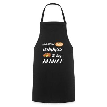 Chickpeas Hummus Tahini Falafel Pita And - Cooking Apron - black - Front - AI Model Male 185 dark (185cm)