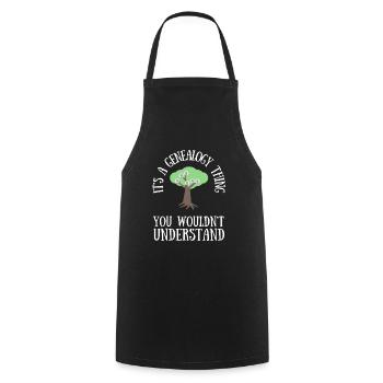 Genealogist Family Historian Genealogy Genealogist - Cooking Apron - black - Front - AI Model Male 185 dark (185cm)