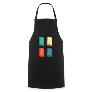Cajon Box Drum Instrument Peruvian Cajon - Cooking Apron - black - Front - AI Model Male 185 dark (185cm)