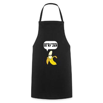 Banana Pudding Banana Bread Fruit Dessert Cooking - Kochschürze - Schwarz - Vorne - AI Model Male 185 dark (185cm)