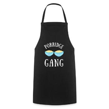 Porridge Cereal Grits Kasha Upma Rice And Oats - Cooking Apron - black - Front - AI Model Male 185 dark (185cm)