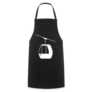 Aerial Tram Tramway Cable Car Cableway Gondola - Cooking Apron - black - Front - AI Model Male 185 dark (185cm)