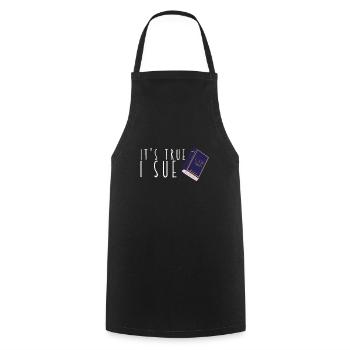 Lawyer Student Graduate, Juris Doctorate - Cooking Apron - black - Front - AI Model Male 185 dark (185cm)