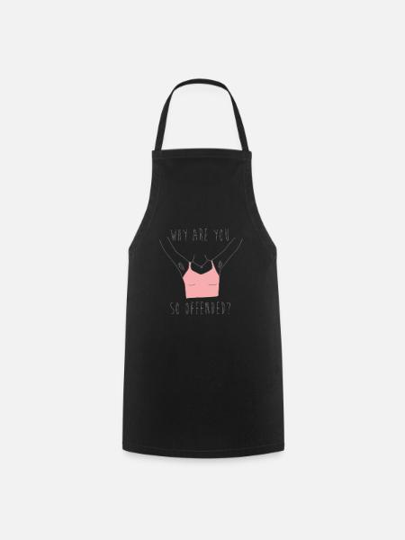 Feminist Anti Shaving Hairy Body - Cooking Apron - black