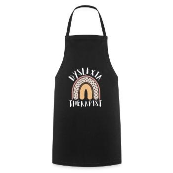 Mois de la sensibilisation à la thérapie de lecture dyslexique, Dyslexie - Tablier de cuisine - noir - Devant - AI Model Male 185 dark (185cm)