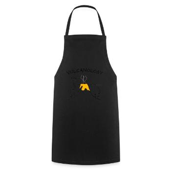 Volcanologists Geologist Magma Volcano - Cooking Apron - black - Front - AI Model Male 185 dark (185cm)