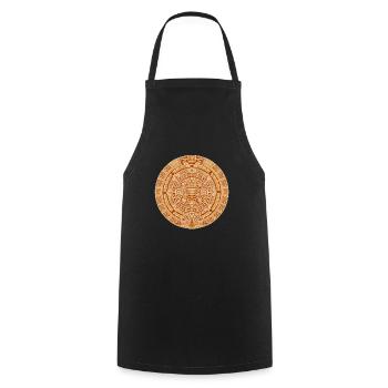 Calendario Azteca Mexican Heritage Maya Aztec - Tablier de cuisine - noir - Devant - AI Model Male 185 dark (185cm)