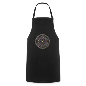 Calendario Azteca Mexican Heritage Mayan Aztec - Kochschürze - Schwarz - Vorne - AI Model Male 185 dark (185cm)