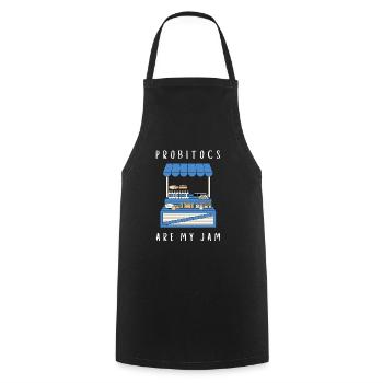 Probiotics Dairy Products, Frozen Yogurt - Cooking Apron - black - Front - AI Model Male 185 dark (185cm)