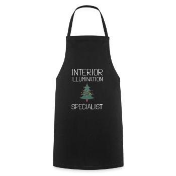 Christmas Light Decorator Exterior Illumination - Cooking Apron - black - Front - AI Model Male 185 dark (185cm)