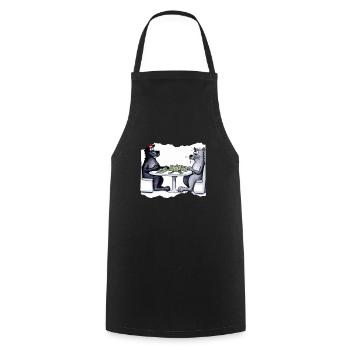 Cats Playing Cards - Kochschürze - Schwarz - Vorne - AI Model Male 185 dark (185cm)