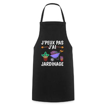 Je Peux Pas J'Ai Jardinage - Tablier de cuisine - noir - Devant - AI Model Male 185 dark (185cm)