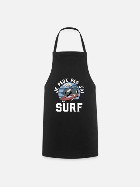 I Can Not I Surf - Cooking Apron - black
