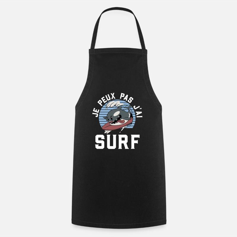 I Can Not I Surf - Cooking Apron - black