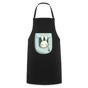 lapin kawaii! - Tablier de cuisine - noir - Devant - AI Model Male 185 dark (185cm)