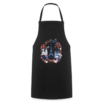PARIS capital - Cooking Apron - black - Front - AI Model Male 185 dark (185cm)