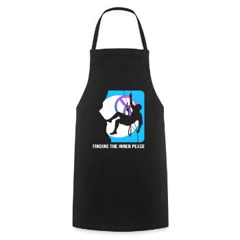 Alpinisme, Escalade, Alpiniste, Sommet, Alpiniste - Tablier de cuisine - noir - Devant - AI Model Male 185 dark (185cm)