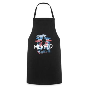 Merbro - Wassermann mit Stil - Kochschürze - Schwarz - Vorne - AI Model Male 185 dark (185cm)